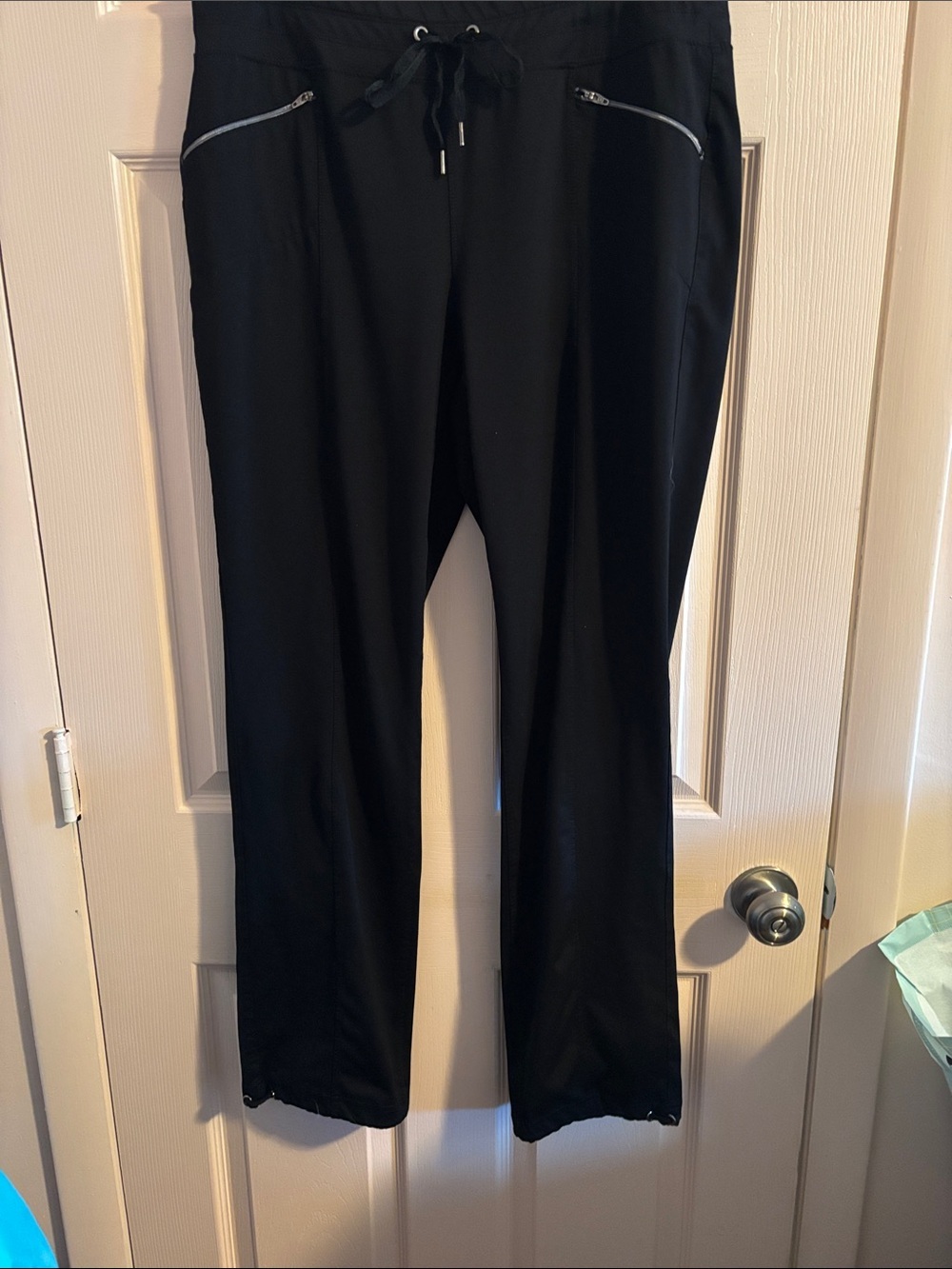 90 Degree By Reflex Women's Black Track Joggers with Zip Pockets